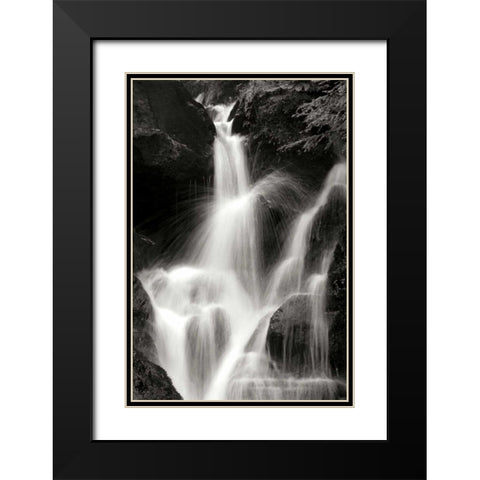 Falling Water II BW Black Modern Wood Framed Art Print with Double Matting by Taylor, Douglas