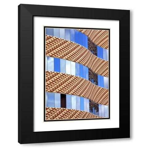Brick and Glass II Black Modern Wood Framed Art Print with Double Matting by Taylor, Douglas