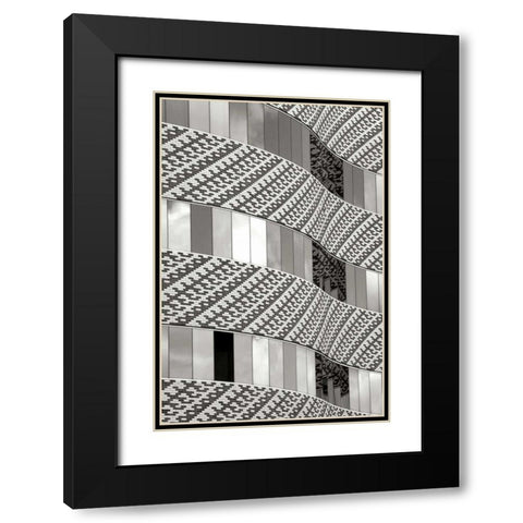 Brick and Glass II BW Black Modern Wood Framed Art Print with Double Matting by Taylor, Douglas