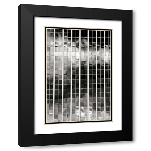 Sky Reflections BW Black Modern Wood Framed Art Print with Double Matting by Taylor, Douglas