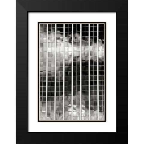 Sky Reflections BW Black Modern Wood Framed Art Print with Double Matting by Taylor, Douglas