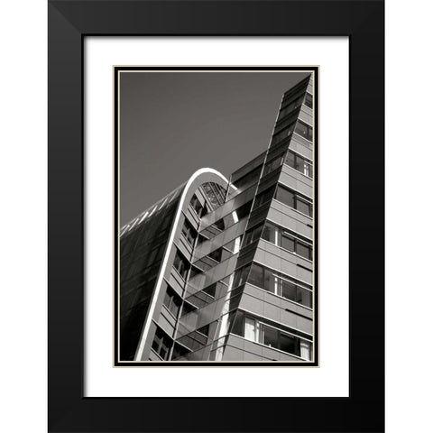Urban Design BW Black Modern Wood Framed Art Print with Double Matting by Taylor, Douglas