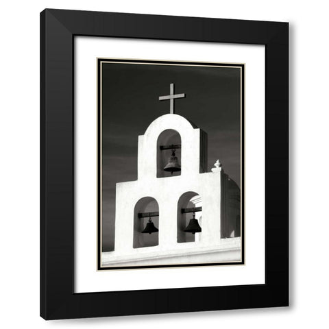 Mission Bells II BW Black Modern Wood Framed Art Print with Double Matting by Taylor, Douglas
