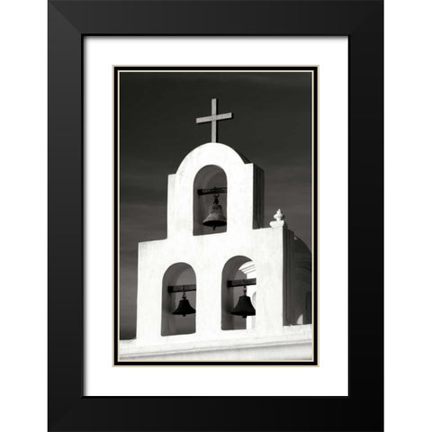 Mission Bells II BW Black Modern Wood Framed Art Print with Double Matting by Taylor, Douglas