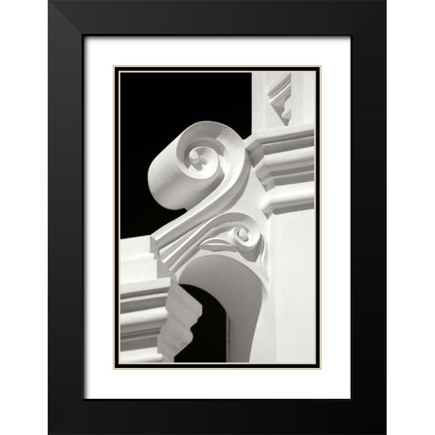 Mission Detail II BW Black Modern Wood Framed Art Print with Double Matting by Taylor, Douglas