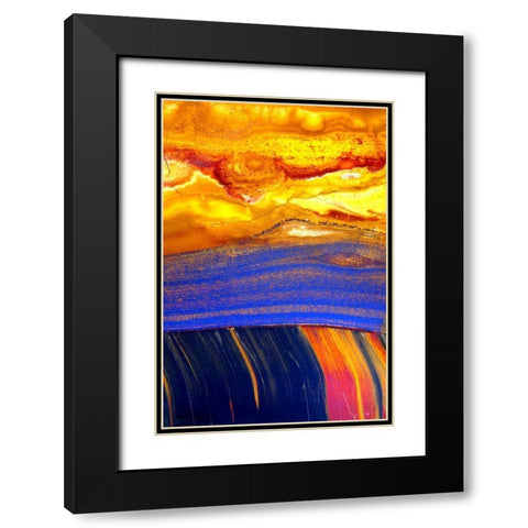 Archaea Black Modern Wood Framed Art Print with Double Matting by Taylor, Douglas