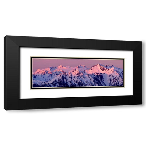 Alpenglow on Mt. Olympus Black Modern Wood Framed Art Print with Double Matting by Taylor, Douglas