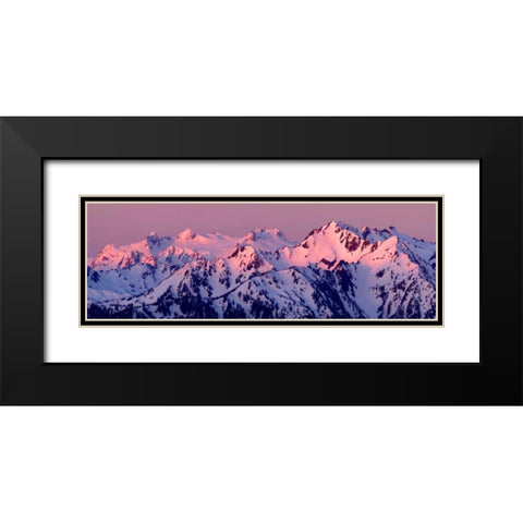 Alpenglow on Mt. Olympus Black Modern Wood Framed Art Print with Double Matting by Taylor, Douglas