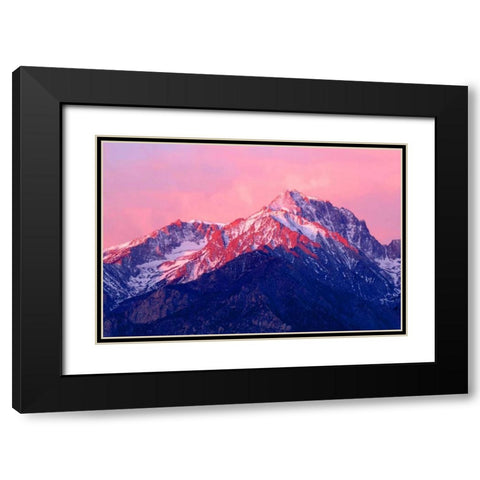 Mt. Williamson Sunrise Black Modern Wood Framed Art Print with Double Matting by Taylor, Douglas