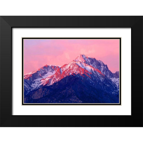 Mt. Williamson Sunrise Black Modern Wood Framed Art Print with Double Matting by Taylor, Douglas