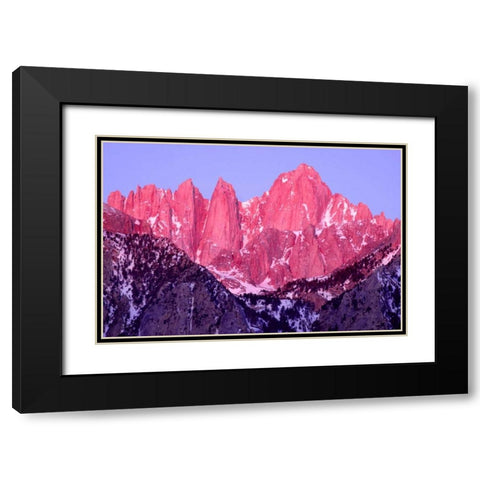 Alpenglow at Dawn Black Modern Wood Framed Art Print with Double Matting by Taylor, Douglas