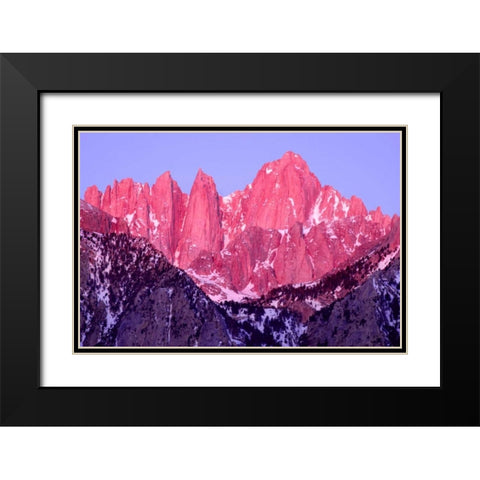 Alpenglow at Dawn Black Modern Wood Framed Art Print with Double Matting by Taylor, Douglas