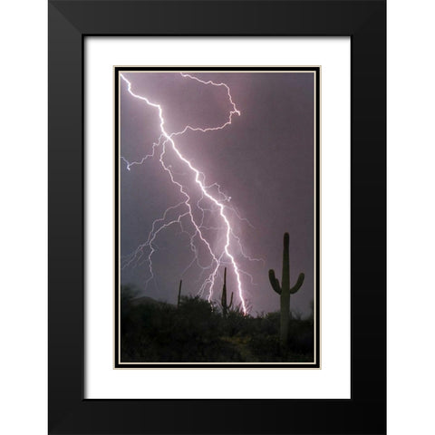 Fire and Rain Black Modern Wood Framed Art Print with Double Matting by Taylor, Douglas