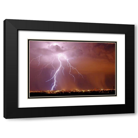 Urban Storm Black Modern Wood Framed Art Print with Double Matting by Taylor, Douglas