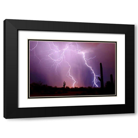 Electrifying Black Modern Wood Framed Art Print with Double Matting by Taylor, Douglas