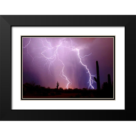 Electrifying Black Modern Wood Framed Art Print with Double Matting by Taylor, Douglas