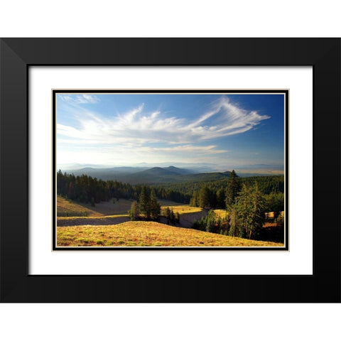 Mazama Morning Black Modern Wood Framed Art Print with Double Matting by Taylor, Douglas