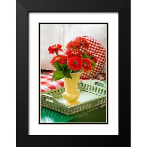 Spring Bouquet II Black Modern Wood Framed Art Print with Double Matting by Clayton-Thompson, Philip