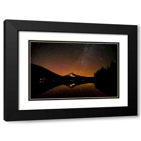 Aurora I Black Modern Wood Framed Art Print with Double Matting by Clayton-Thompson, Philip