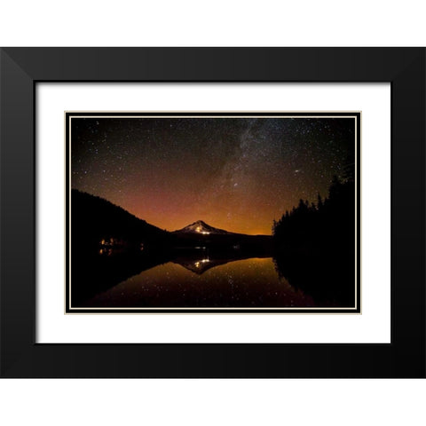 Aurora I Black Modern Wood Framed Art Print with Double Matting by Clayton-Thompson, Philip