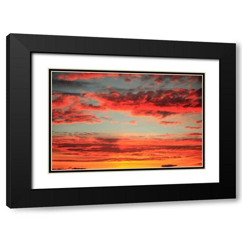 Colorful Sunset I Black Modern Wood Framed Art Print with Double Matting by Clayton-Thompson, Philip