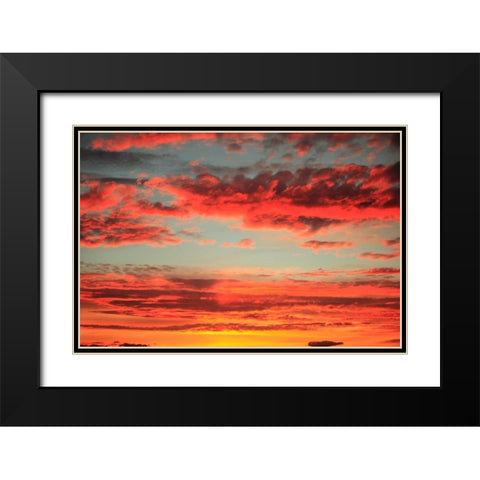 Colorful Sunset I Black Modern Wood Framed Art Print with Double Matting by Clayton-Thompson, Philip