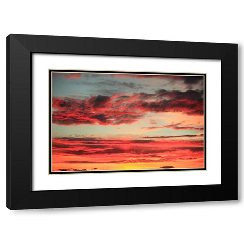 Colorful Sunset II Black Modern Wood Framed Art Print with Double Matting by Clayton-Thompson, Philip