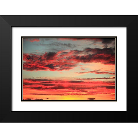 Colorful Sunset II Black Modern Wood Framed Art Print with Double Matting by Clayton-Thompson, Philip