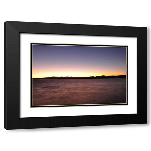 Water Sunset I Black Modern Wood Framed Art Print with Double Matting by Thomas, Logan