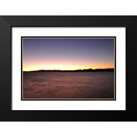 Water Sunset I Black Modern Wood Framed Art Print with Double Matting by Thomas, Logan