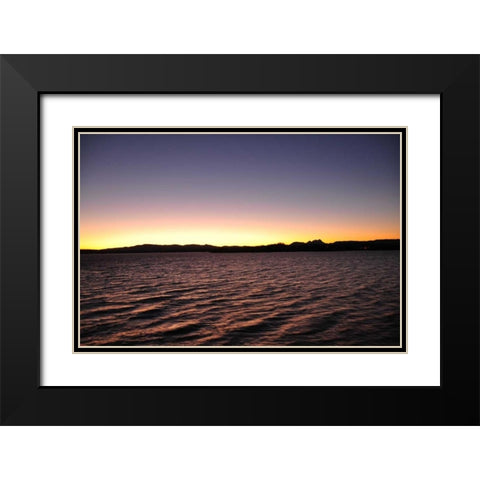 Water Sunset II Black Modern Wood Framed Art Print with Double Matting by Thomas, Logan