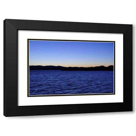 Water Sky Blue Black Modern Wood Framed Art Print with Double Matting by Thomas, Logan