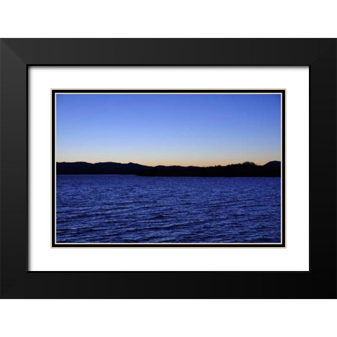 Water Sky Blue Black Modern Wood Framed Art Print with Double Matting by Thomas, Logan