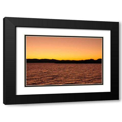 Water Sky Orange Black Modern Wood Framed Art Print with Double Matting by Thomas, Logan