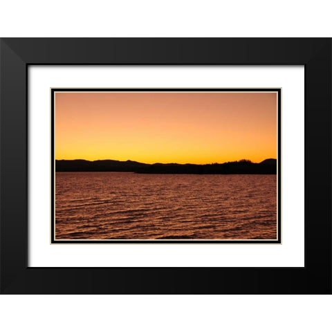 Water Sky Orange Black Modern Wood Framed Art Print with Double Matting by Thomas, Logan