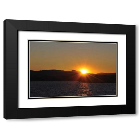 Water Sundown I Black Modern Wood Framed Art Print with Double Matting by Thomas, Logan