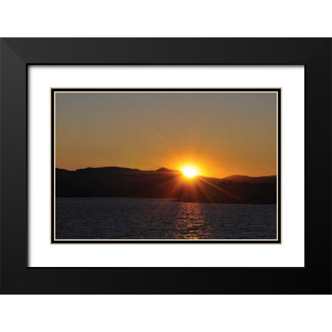 Water Sundown I Black Modern Wood Framed Art Print with Double Matting by Thomas, Logan