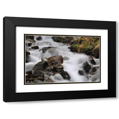 Stream Falls II Black Modern Wood Framed Art Print with Double Matting by Thomas, Logan
