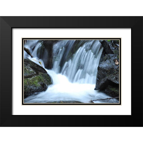 Waterfall II Black Modern Wood Framed Art Print with Double Matting by Thomas, Logan