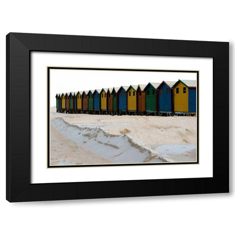 Beach Cottages II Black Modern Wood Framed Art Print with Double Matting by Underdahl, Dana