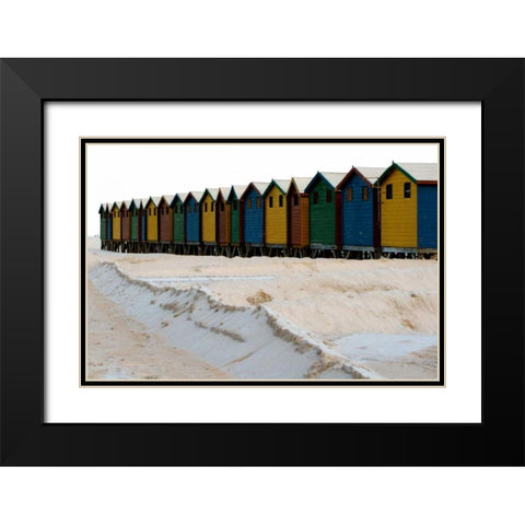 Beach Cottages II Black Modern Wood Framed Art Print with Double Matting by Underdahl, Dana