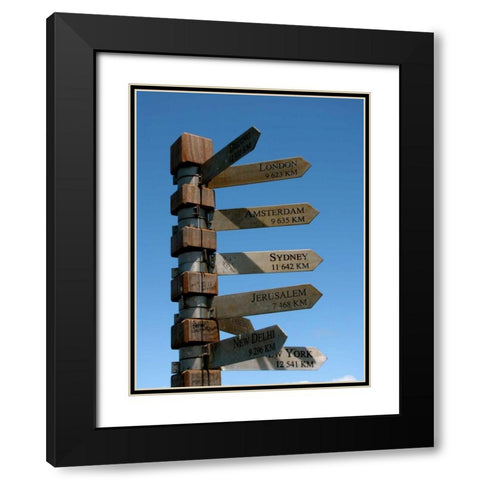 Sign Post Black Modern Wood Framed Art Print with Double Matting by Underdahl, Dana