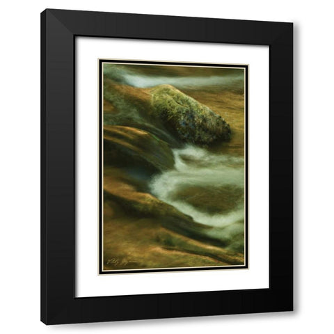 Soothing Waters X Black Modern Wood Framed Art Print with Double Matting by Geyman, Vitaly