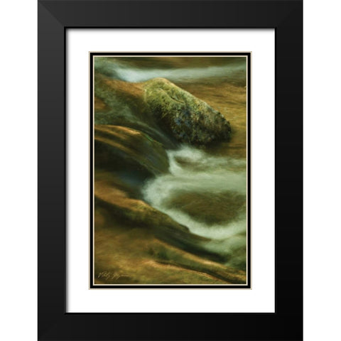 Soothing Waters X Black Modern Wood Framed Art Print with Double Matting by Geyman, Vitaly