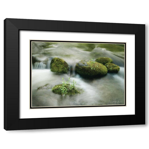 Soothing Waters XVI Black Modern Wood Framed Art Print with Double Matting by Geyman, Vitaly