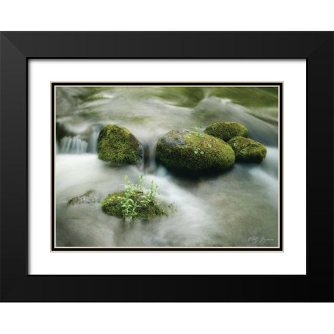 Soothing Waters XVI Black Modern Wood Framed Art Print with Double Matting by Geyman, Vitaly