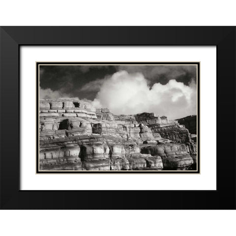 Pt. Lobos Rocks II Black Modern Wood Framed Art Print with Double Matting by Geyman, Vitaly