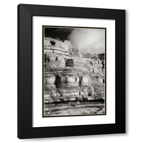 Pt. Lobos Rocks III Black Modern Wood Framed Art Print with Double Matting by Geyman, Vitaly