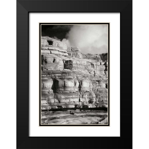 Pt. Lobos Rocks III Black Modern Wood Framed Art Print with Double Matting by Geyman, Vitaly