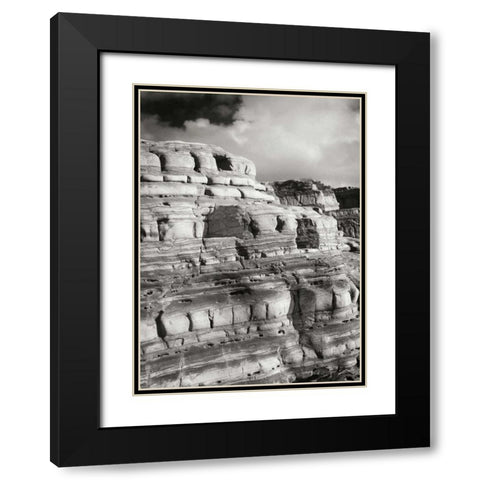 Pt. Lobos Rocks IV Black Modern Wood Framed Art Print with Double Matting by Geyman, Vitaly